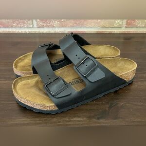 Birkenstock Black Two-Strap Arizona Sandals